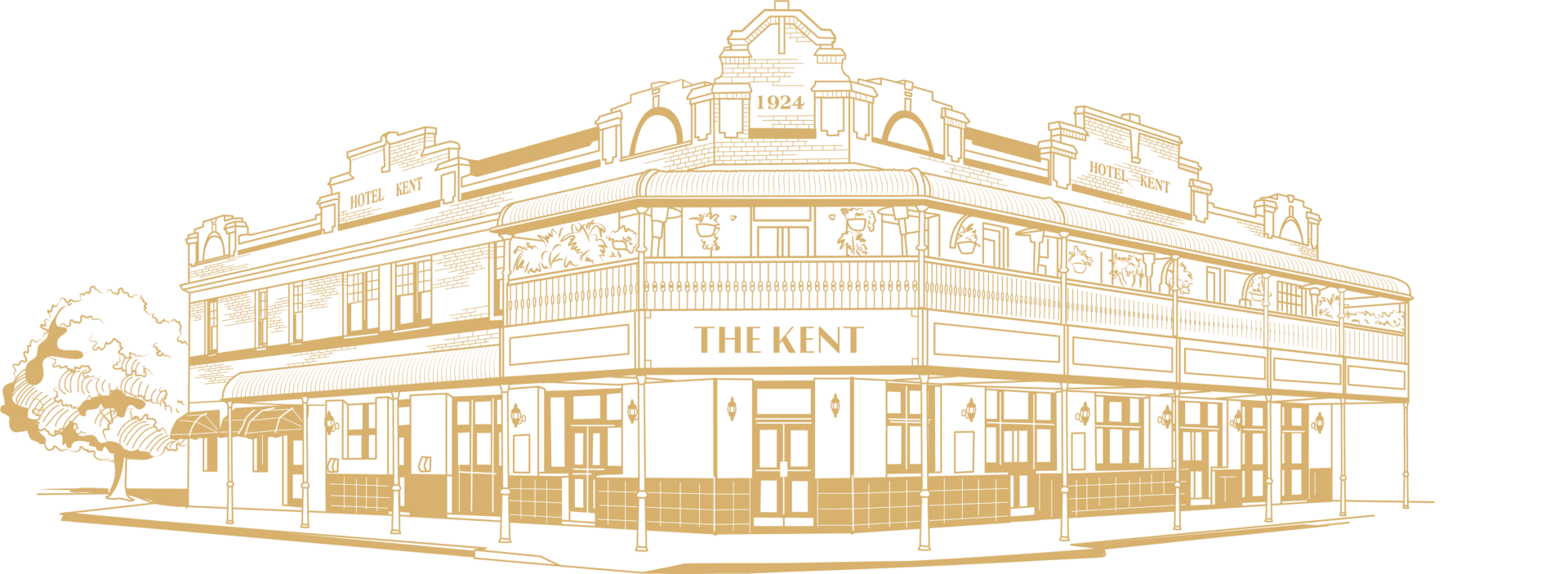 TheKentHotel_BuildingIllustration_Gold